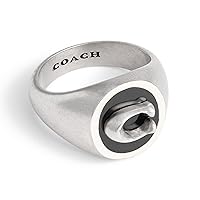 Coach Men's Sterling Silver Signature C Signet Ring