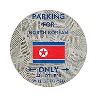Parking for North Korean Only Vinyl Sticker Decal 50 Pieces North Korean Flag Sticker Decal Durable Water Bottle Stickers Decal for Laptop Water Bottle Car Cup Phone Computer 4inch
