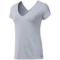 Reebok Women's Double V-Neck Activchill Tee Short Sleeve