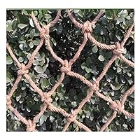 Hemp Rope Net Balcony Stair Barrier Fall Protection Safety Net for Kids 6mm Rope 10cm Mesh Heavy Duty Hanging Network Wall Hanging Craft Decorative Climbing Vine Net(Colour：Yellow,