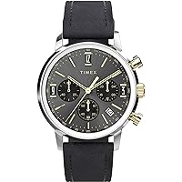 Timex Men's Marlin 40mm Watch - Black Strap Black Dial Stainless Steel Case
