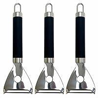 3 Pc Y-Peeler Potato Apple Vegetable Peeling Tool Stainless Steel Slicer Grater 3 Pc Heavy Duty Stainless Steel Y Peeler Slicer Cutter Grater Handheld Kitchen Tool Cheese Blade Deli Metal Cutting