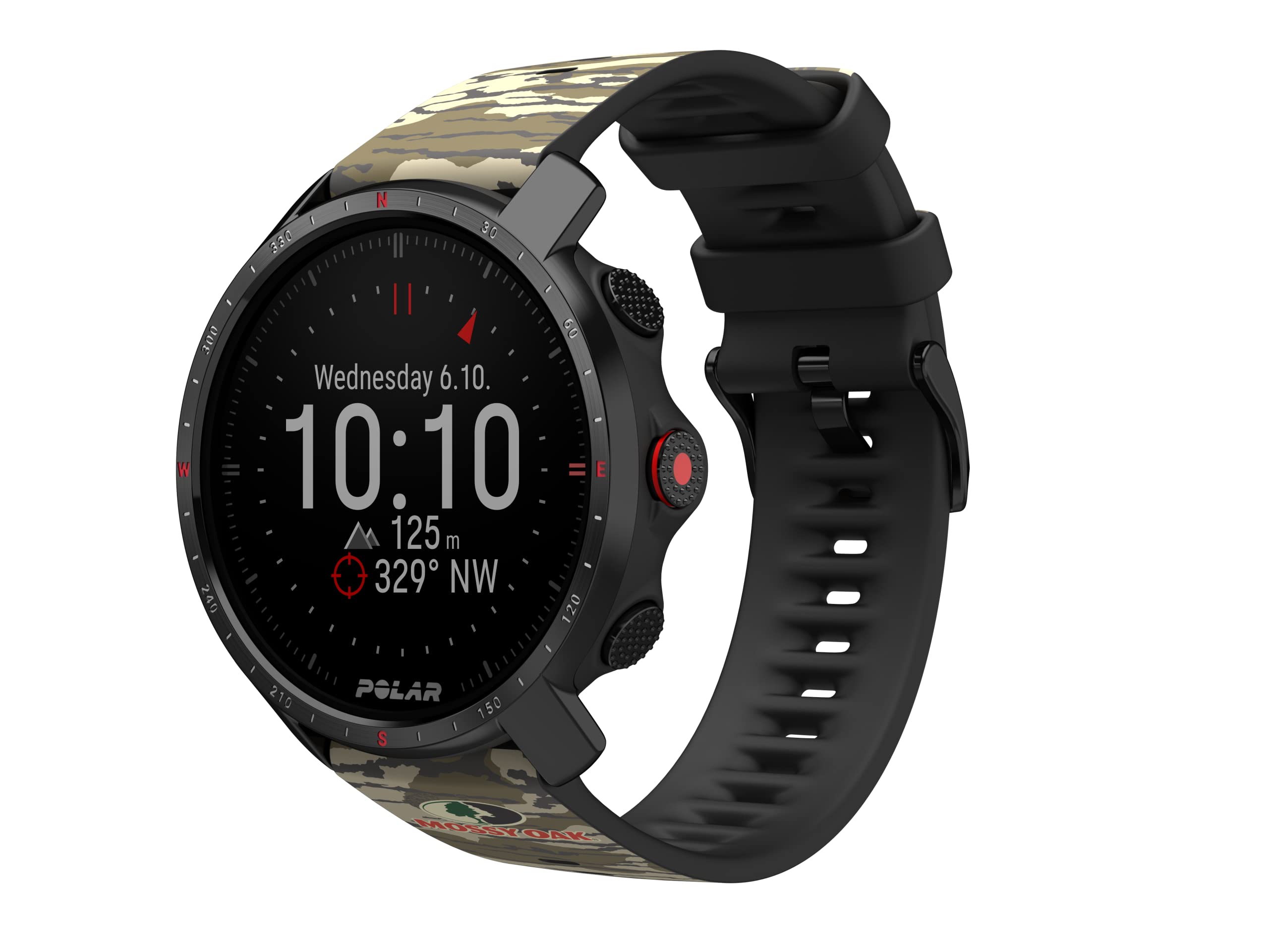 Polar Grit X Pro - GPS Multisport Smartwatch - Military Durability, Sapphire Glass, Wrist-Based Heart Rate, Long Battery Life, Navigation - Mossy Oak Bottomland Edition