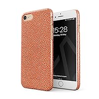 BURGA Phone Case Compatible with iPhone 7/8 / SE 2020 - White Polka Dots Pattern Vintage Orange Fashion Cute for Girls Thin Design Durable Hard Shell Plastic Protective Case