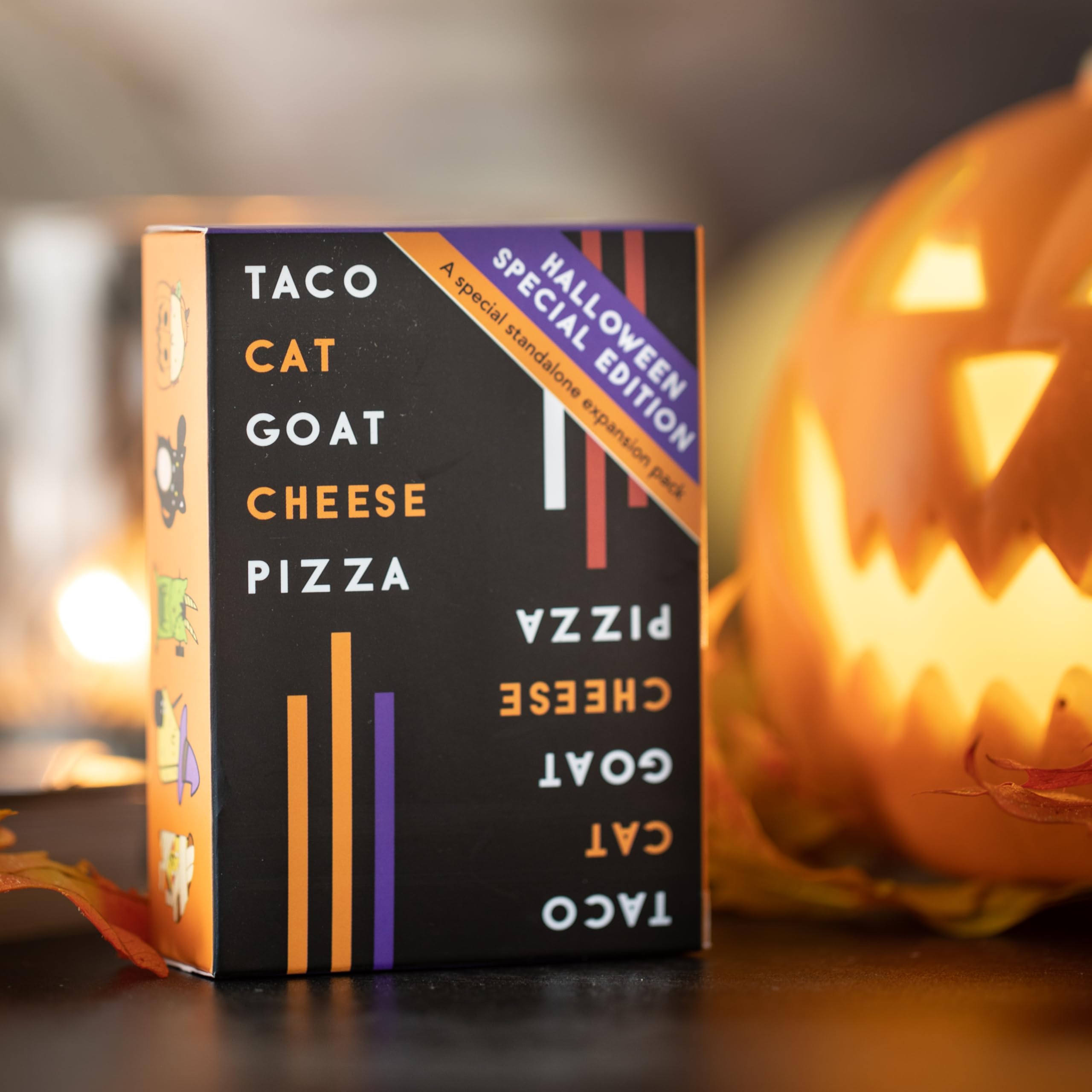 Taco Cat Goat Cheese Pizza – Halloween Edition – Halloween Party Games for Kids and Adults - Halloween Party Favors, Halloween School Party Prize, Trick or Treat Gift, Kids Ages 8+