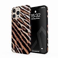 Phone Case Compatible with iPhone 14 PRO - Hybrid 2-Layer Hard Shell + Silicone Protective Case -Golden Wildcat Savage Wild Tiger Pattern Leopard Cheetha - Scratch-Resistant Shockproof Cover