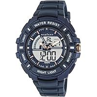Mens Digital Watch with Rubber Strap RA438602