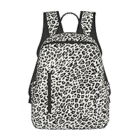 BREAUX Black Leopard Print Print Large-Capacity Backpack, Simple And Lightweight Casual Backpack, Travel Backpacks