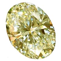 Loose Moissanite Diamond Stone Use For Pendant/Rings/Earrings/Jewelry For Men/Women By RINGJEWEL (Oval Cut,14.88 Ct, VVS1, Fancy Canary Yellow Color)