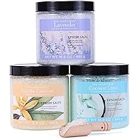 Bath Salts for Soaking, Spa Luxetique Epsom Salts Gifts Set for Women, 3.17lbs Bath Salts for Women, Epsom Salts for Soaking, Mother's Day Christmas Gifts for Woman Mom