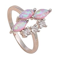Shining Zirconia Elegant Purple fire Opal Ring women fashion jewelry 6 7 8 9 OR627A
