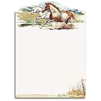 Lissom Design Sticky Notes - Designer Self-Stick Note Pad for Home or Office Self-Adhesive Notepad, 75-Sheets, Wild Mustang