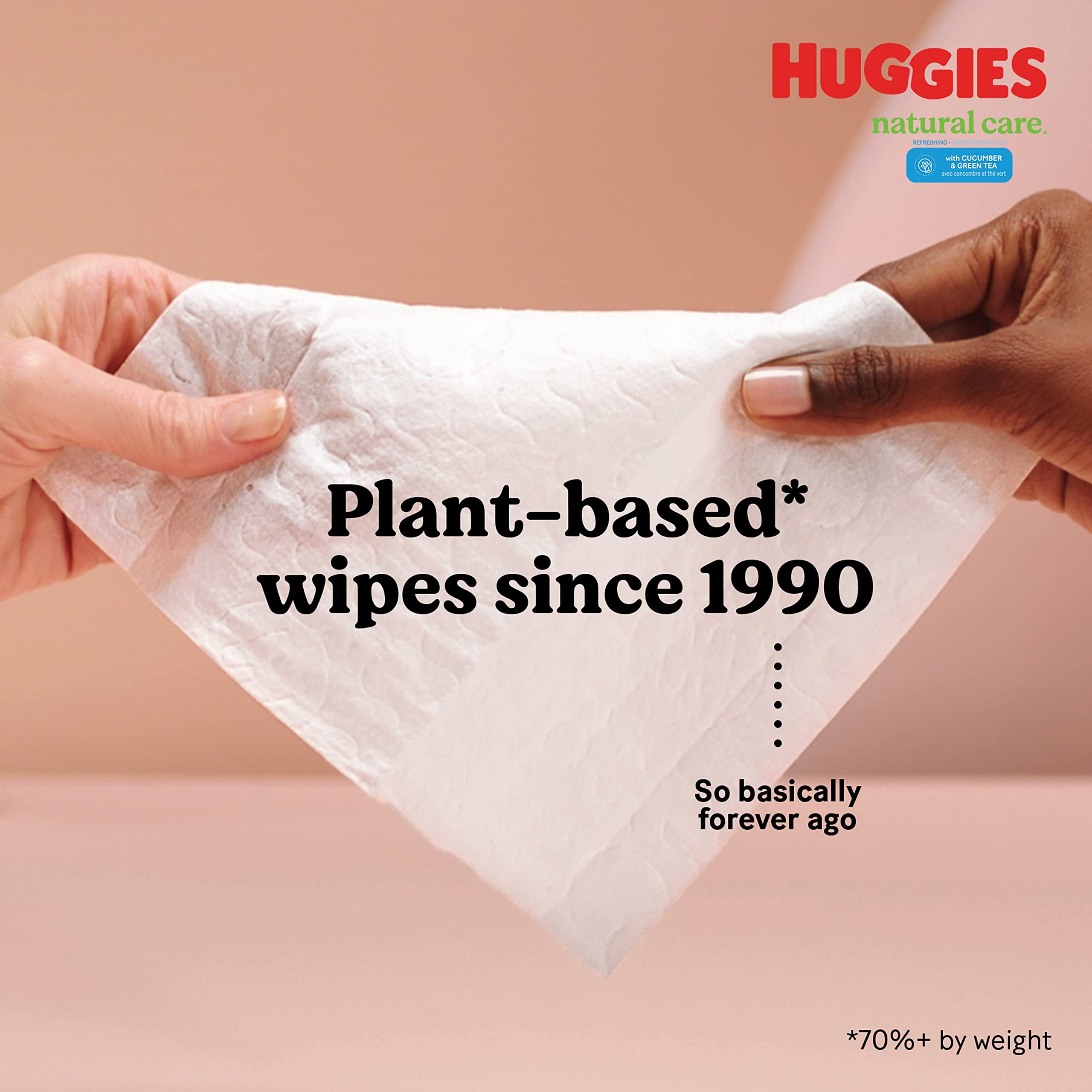 Baby Wipes, Huggies Natural Care Refreshing Baby Diaper Wipes, Hypoallergenic, Scented, 1 Flip-Top Pack (56 Wipes Total)