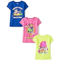 The Children's Place Girls' Assorted Everyday Short Sleeve Graphic T-Shirts,multipacks
