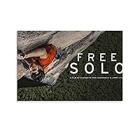 Free Solo 2018 Adventure Action Movie Poster Canvas Wall Decoration Art Poster Decorative Painting Canvas Wall Art Living Room Posters Bedroom Painting 24x36inch(60x90cm)