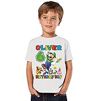Personalized Luigi Birthday Shirt, Add Any Name and Age, Family Matching Shirts, Custom Shirts for a Mario Birthday Party.