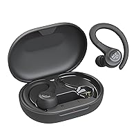 JLab Go Air Sport Running Headphones - True Wireless Earphones Bluetooth, Hook Over Ear Earbuds for Sports & Gym, 32+ H Playtime In Ear Buds, IP55 Sweat-Resistant, EQ3 Sound, Graphite