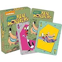 AQUARIUS Real Monsters Playing Cards - Ahhh! Real Monsters Themed Deck of Cards for Your Favorite Card Games - Officially Licensed Nickelodeon Merchandise & Collectibles