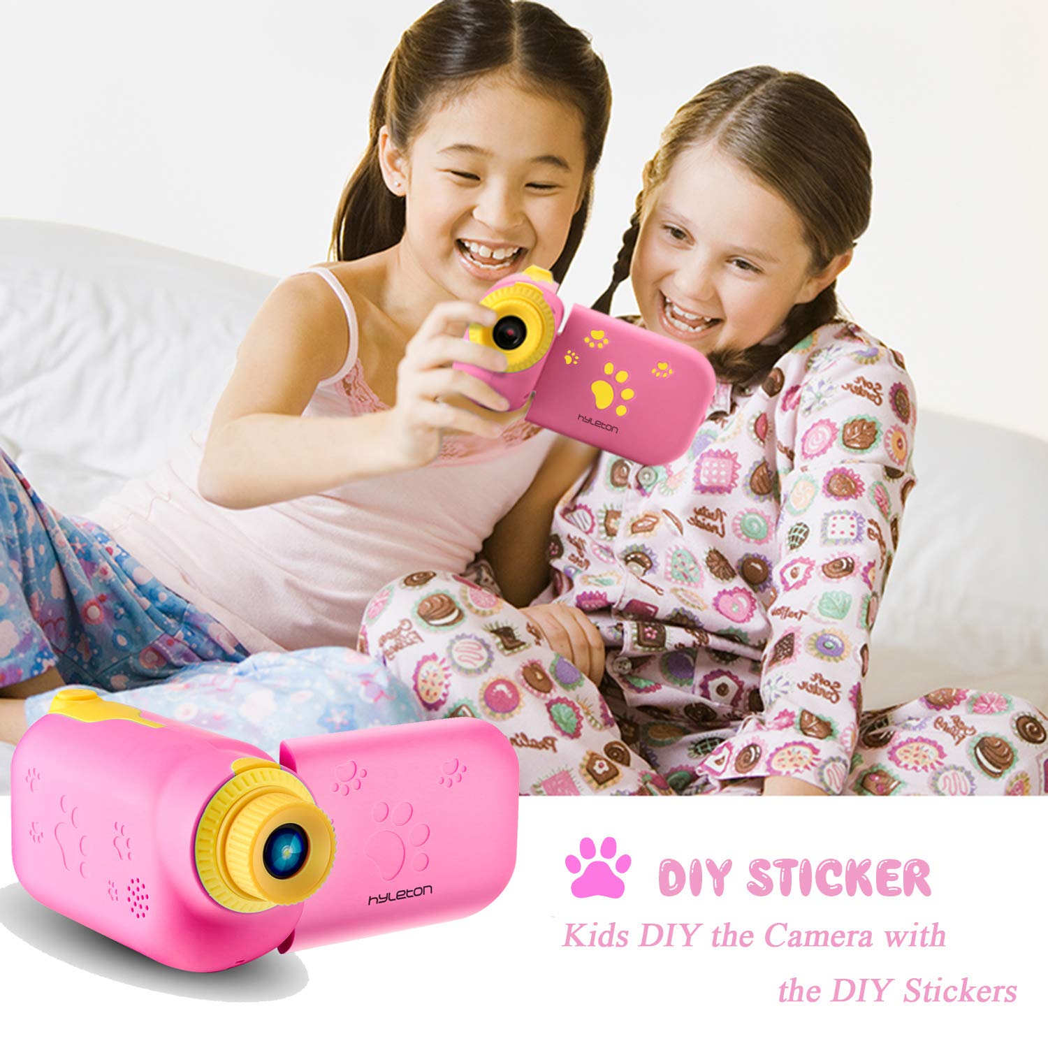 hyleton Kids Video Camera for Girls Gift,Toys for Boys 1080P FHD Digital Kids Camera Camcorder Video DV with 2.4