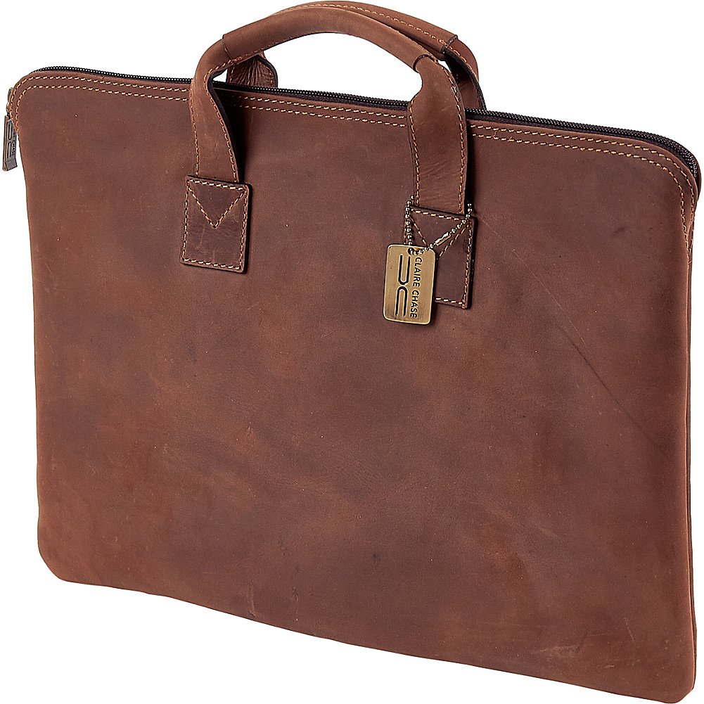 ClaireChase Folio with Handle, Rustic Brown, One Size