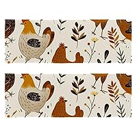 2-Pc,Yoga Towel,Hand Towels,Microfiber Sweat Towel for Gym,Chicken Hen Plant Eggs