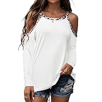 GRECERELLE 2024 Womens Summer T Shirts Short Sleeve Tunic Strappy Cold Shoulder Tops