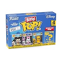 Funko Bitty Pop! Disney Mini Collectible Toys 4-Pack - Mickey Mouse, Minnie Mouse, Pluto & Mystery Chase Figure (Styles May Vary)