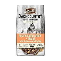 Merrick Backcountry Healthy Grains Premium Dog Food Kibble with Freeze Dried Raw Pieces, Pacific Catch Recipe - 4.0 lb. Bag