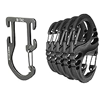 M-Tac Carabiner Clip Molle Compatible Snap Hook Bundle with M-Tac Small Plastic Carabiner Double Clip