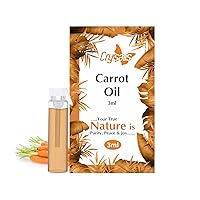 Crysalis Carrot 100% Pure & Natural Carrier Oil Undiluted Cold-Pressed Organic Standard for Skin & Haircare Fights Wrinkles & Free Radicals Rejuvenates Skin Tone & Hair Growth- 3ML