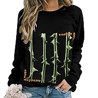 Women's Casual Sweatshirts Hoodie Long Sleeve Pullover Shirts Round Neck Sweaters