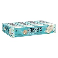 HERSHEY'S Sugar Cookie Flavored White Creme with Cookie Pieces Candy, Bulk , 1.55 oz Bars (24 Count)