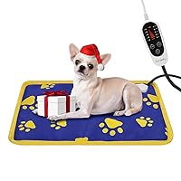 PUPPY LOVE Pet Heating Pad, Waterproof Dog Heating Pad Mat for Cat with 5 Level Timer and Temperature, Pet Heated Warming Pad with Durable Anti-Bite Tube Indoor for Dog Cat (20