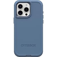OtterBox IPhone 15 Pro MAX (Only) Defender Series Case - BABY BLUE JEANS (Blue), Screenless, Rugged & durable, with Port Protection, Includes Holster Clip kickstand