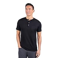 Men's Merino Wool Long Sleeve Henley - Everyday Weight - Wicking Breathable Anti-Odor