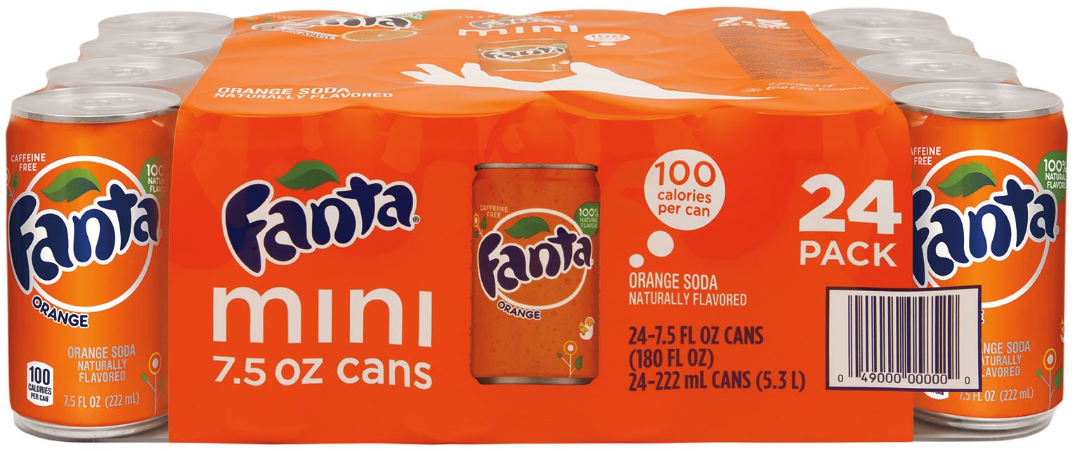 Fanta Orange Soda, 7.5 Fl Oz (Pack of 24)