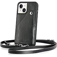 Handmade Genuine Leather Crossbody for iPhone Case,with Strap Leather Handbag and Card Holder,Shockproof Durable Protective