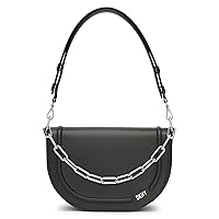 DKNY Orion Flap Bag, Black/Silver