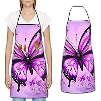Waterproof Apron Adjustable Bib with 2 Pocket Round Ball Christmas Tree Cooking Aprons for Women Men Chef Bibs for Baking