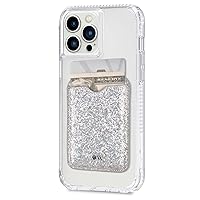 Case-Mate Magnetic Wallet for iPhone [Card Holder] [Holds up to 3 Cards & Cash] - Vegan Leather MagSafe Wallet - Magnetic Phone Wallet for iPhone 15 Pro Max / 15 Pro / 15/15 Plus /14/13/12 - Sparkle