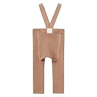 Newborn Infant Baby Knit Long Leggings with Suspenders Knit Ribbed Overalls Fall Outfit Clothes for Girls Boys