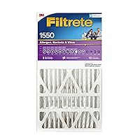 Filtrete 16x25x5 Air Filter MPR 1550 DP MERV 12, Healthy Living Ultra Allergen Deep Pleat, 1-Pack, Fits Lennox & Honeywell Devices (exact dimensions 15.62 x 24.12 x 4.87), White