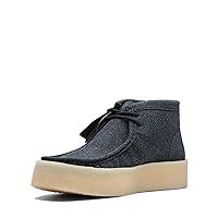Clarks Men's Wallabee Cup Boot Black Eco Leather