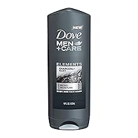 Elements Body Wash Charcoal + Clay, Effectively Washes Away Bacteria While Nourishing Your Skin, Gray, 18 Fl Oz (Pack of 4)