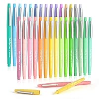 Lelix Felt Tip Pens, 30 Black Pens, 0.7mm Medium Point Felt Pens, Felt Tip Markers Pens for Journaling, Writing, Note Taking, Planner, Perfect for