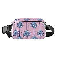 Palm Trees Belt Bag for Women Men Water Proof Crossbody with Adjustable Shoulder Tear Resistant Fashion Waist Packs for Party