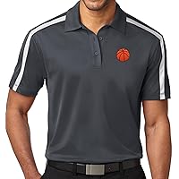Men's Basketball Patch Colorblock Sport Polo Shirt