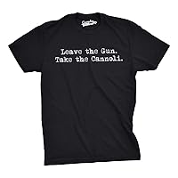 Leave The Gun Take The Cannoli T Shirt Funny Italian Sarcastic Adult Humor Dad
