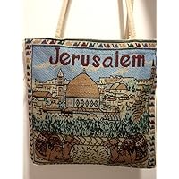 Textile Holy Land Handbag Zipper Purse Zipper Cloth Handmade Jerusalem
