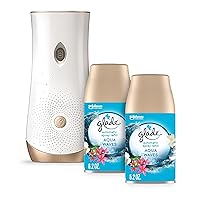Glade Automatic Spray Refill and Holder Kit, Air Freshener for Home and Bathroom, Aqua Waves, 6.2 Oz, 2 Count